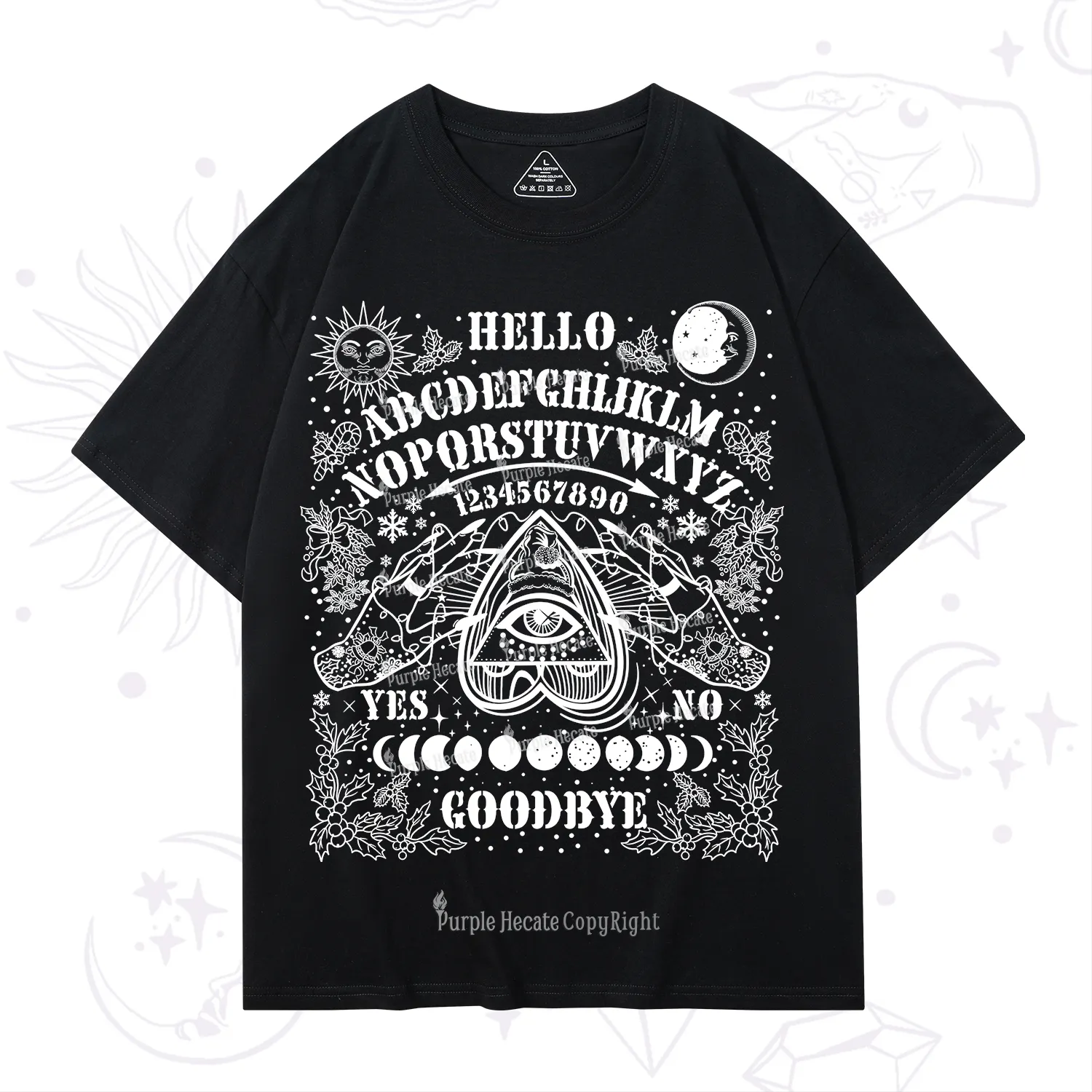 Purplehecate Hello Goodbye Witch Ouija Board Christmas T-Shirt