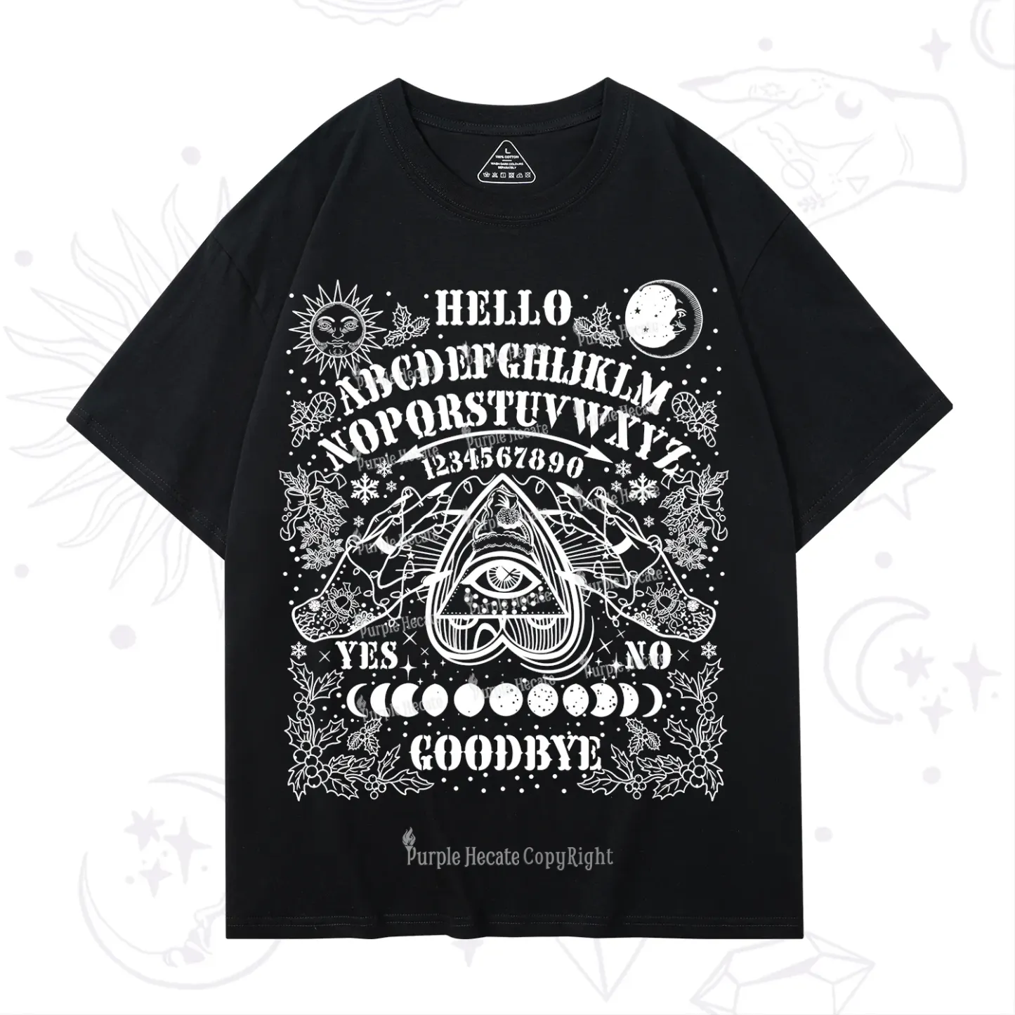 Purplehecate Hello Goodbye Witch Ouija Board Christmas T-Shirt