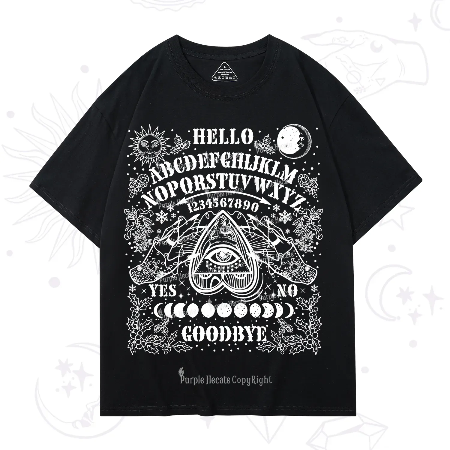 Purplehecate Hello Goodbye Witch Ouija Board Christmas T-Shirt