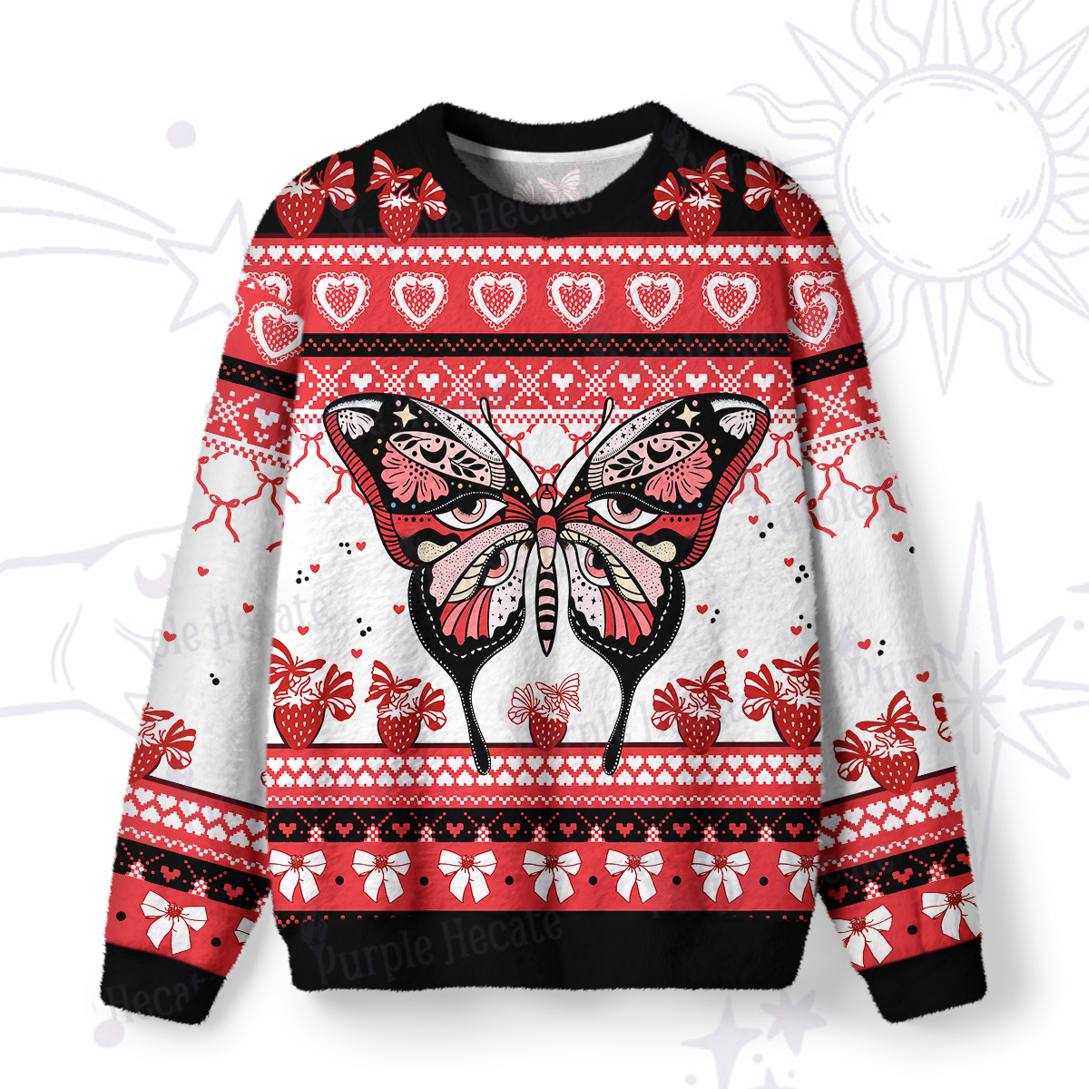 Purplehecate Wings of Fantasy Ugly Valentine Sweatshirt