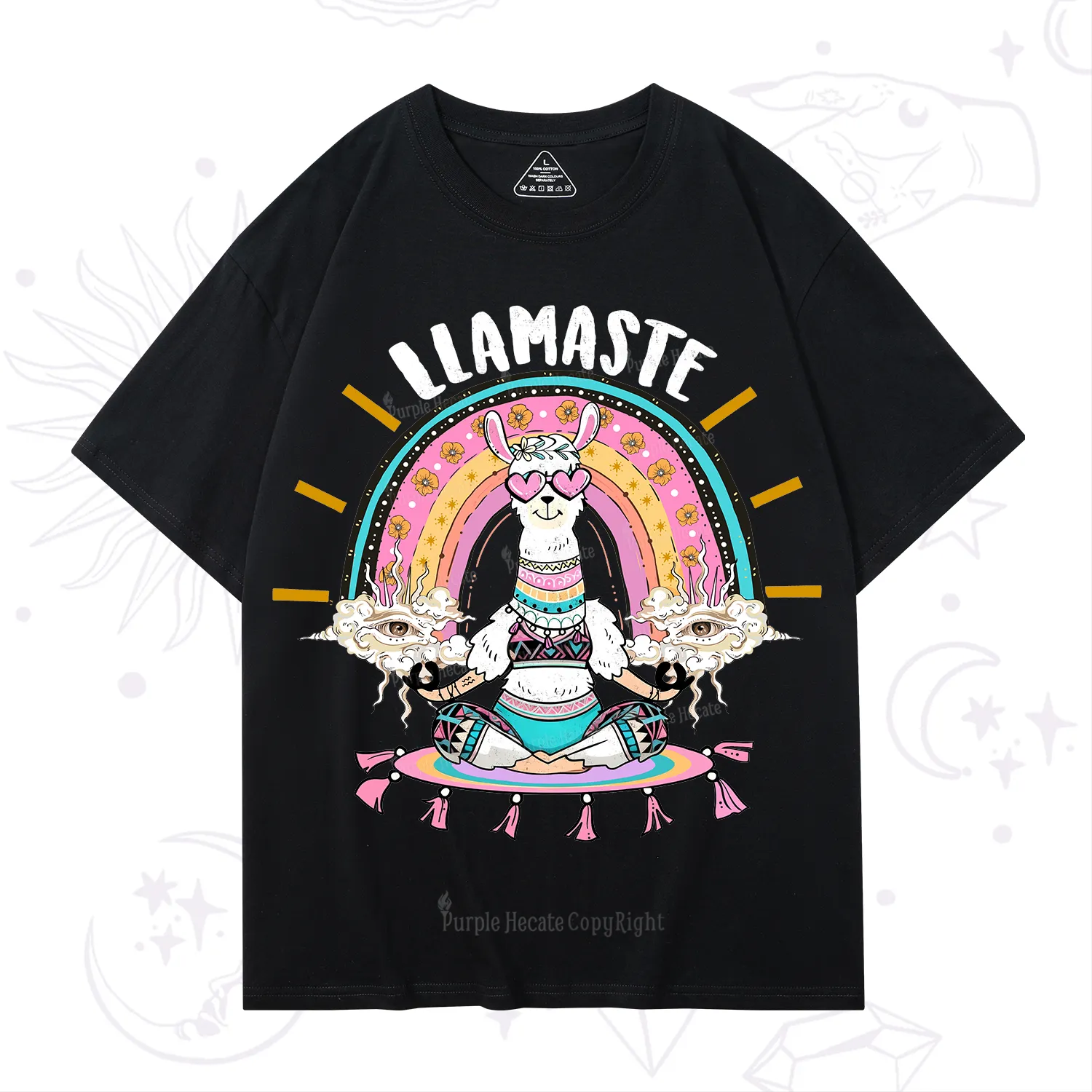 Purplehecate Llama Meditating T-Shirt