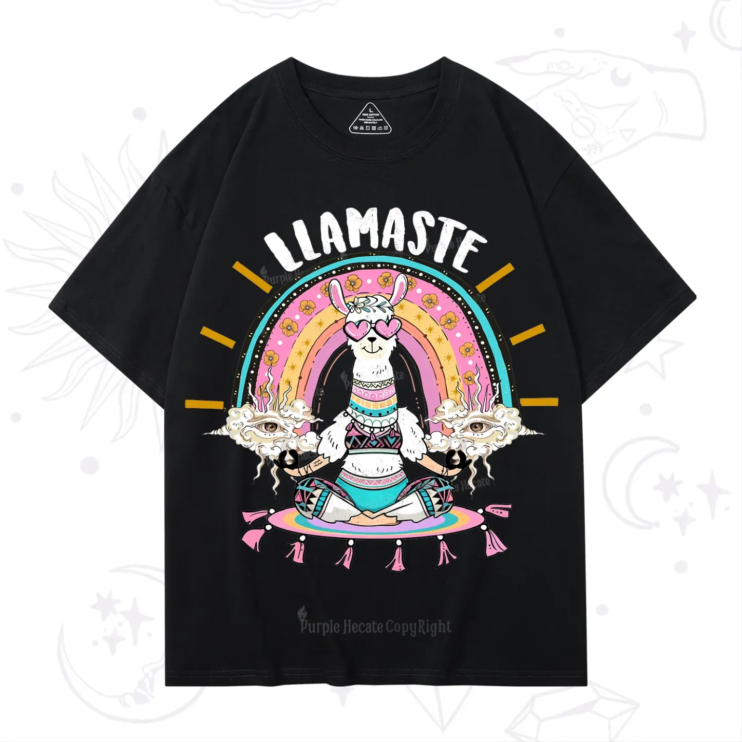 Purplehecate Llama Meditating T-Shirt