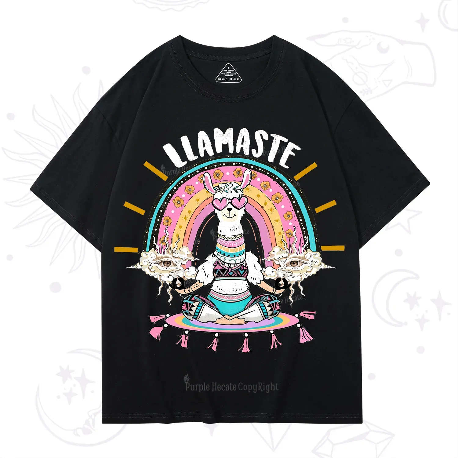Purplehecate Llama Meditating T-Shirt