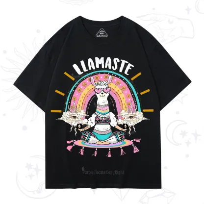 Purplehecate Llama Meditating T-Shirt
