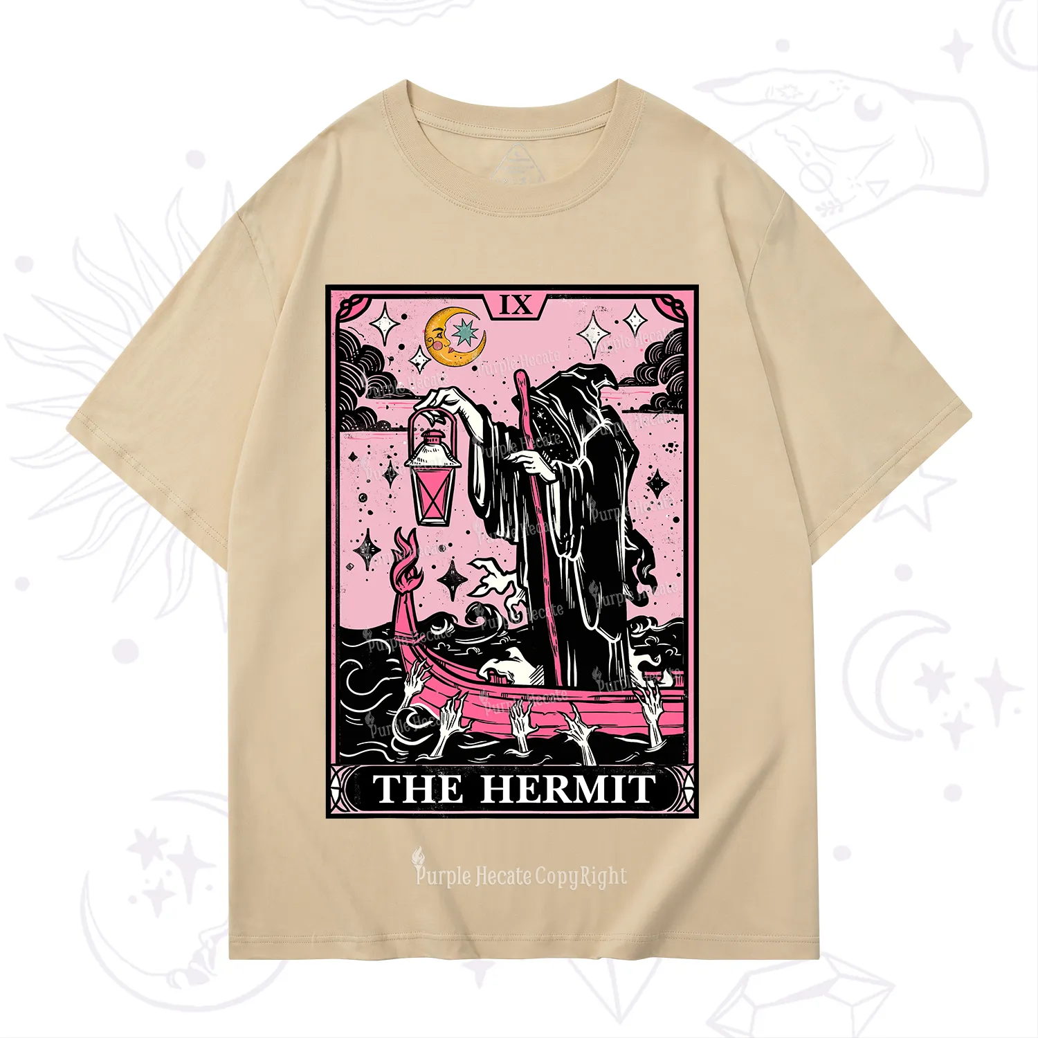 Purplehecate The Hermit Tarot Card T-Shirt