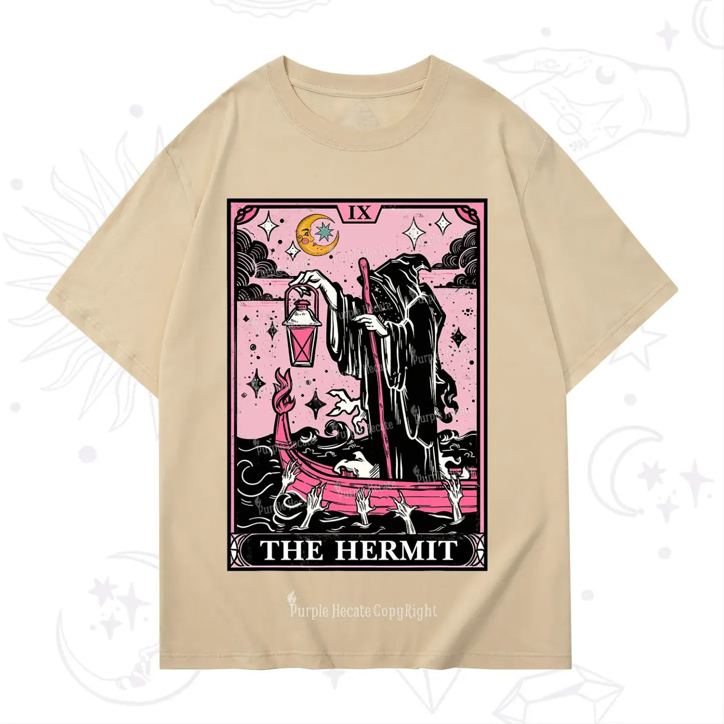 Purplehecate The Hermit Tarot Card T-Shirt