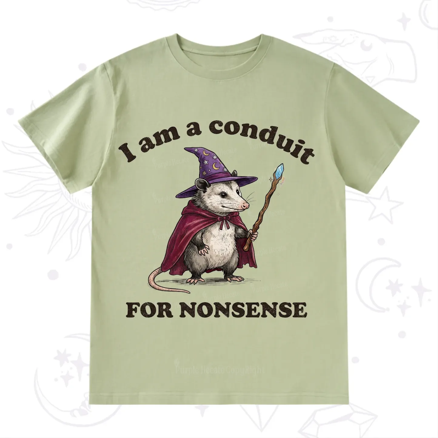 Purplehecate I Am A Conduit for Nonsense Possum T-Shirt