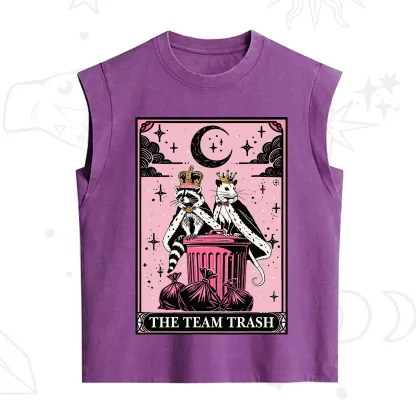 Purplehecate The Trash Kingdom's Tarot Opossum and Raccoon Vintage Washed Tank