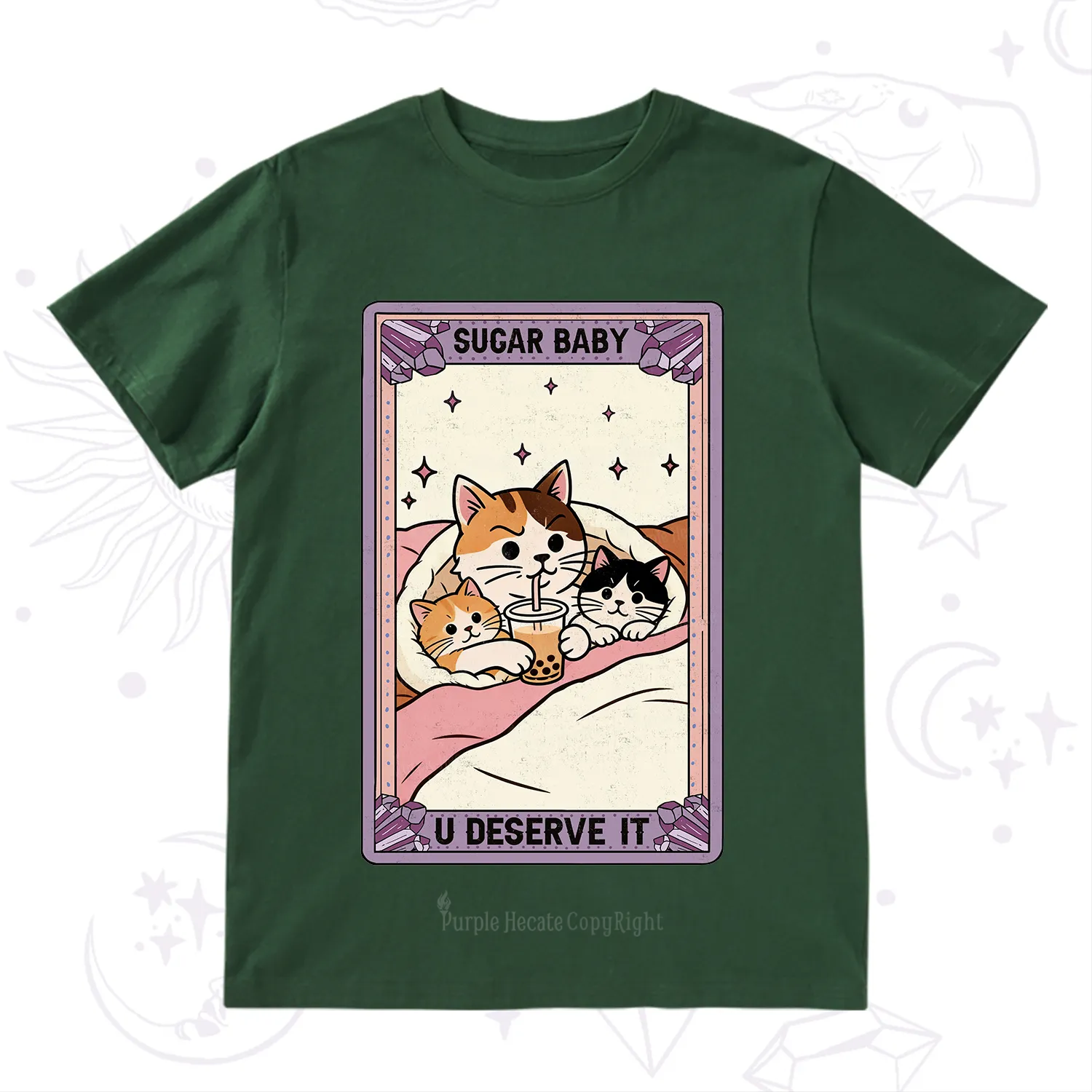 Purplehecate The Sugar Baby Cat Tarot T-Shirt