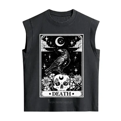 Purplehecate The Crow Death Tarot Vintage Washed Tank