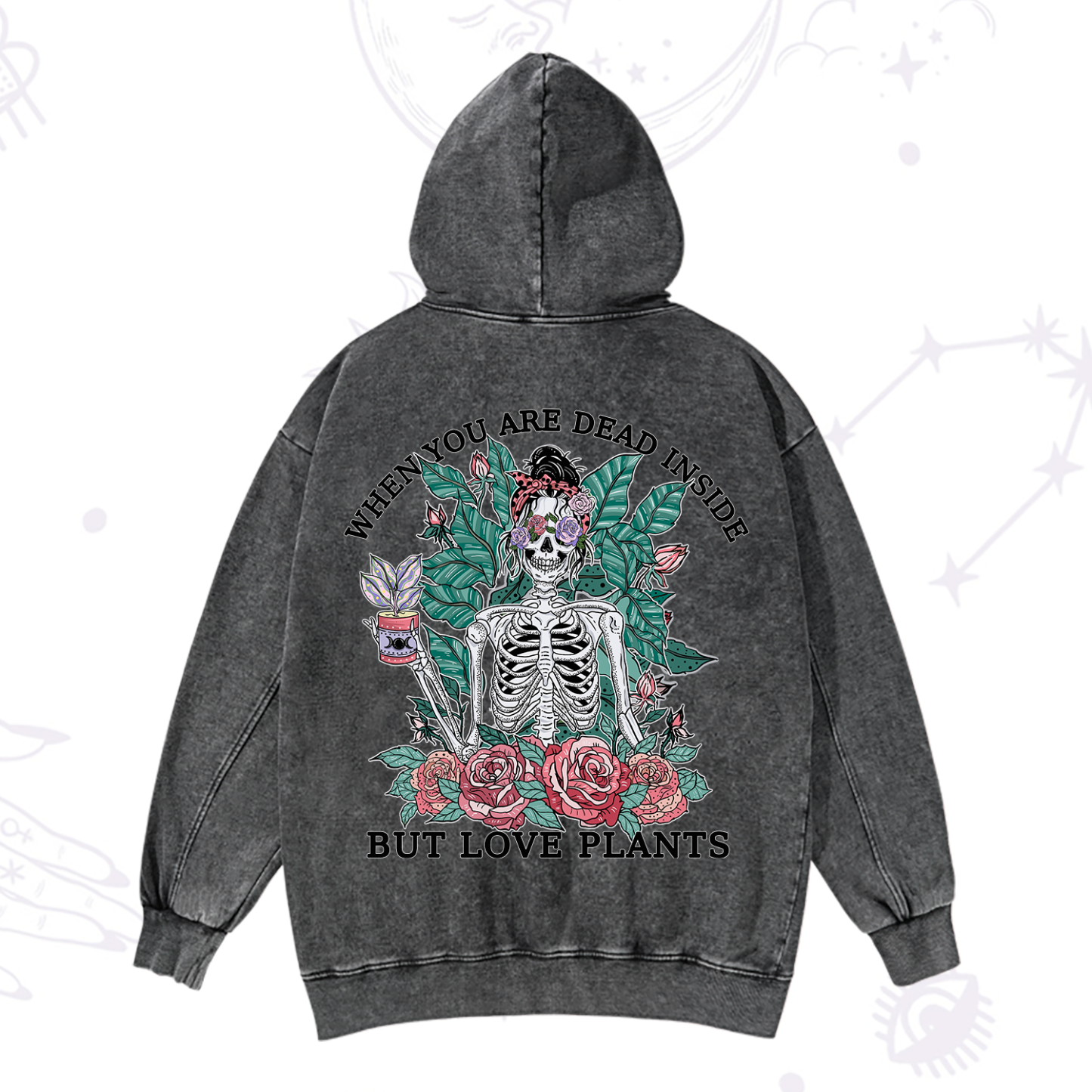 Magic Purplehecate When You Dead Inside Washed Hoodie