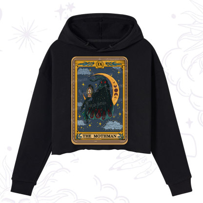 Purplehecate The Mothmen Tarot Crop Hoodie