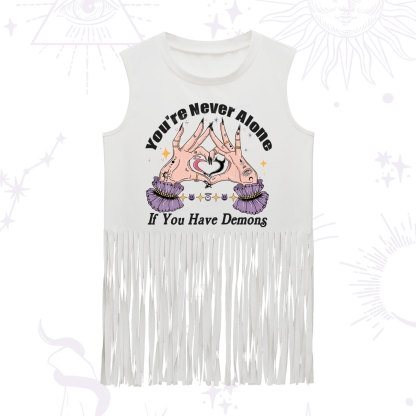 Purplehecate You're Never Alone If You Have Demons Fringe Tank Top
