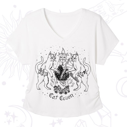 Purplehecate Cat Coven V-Neck T-Shirt