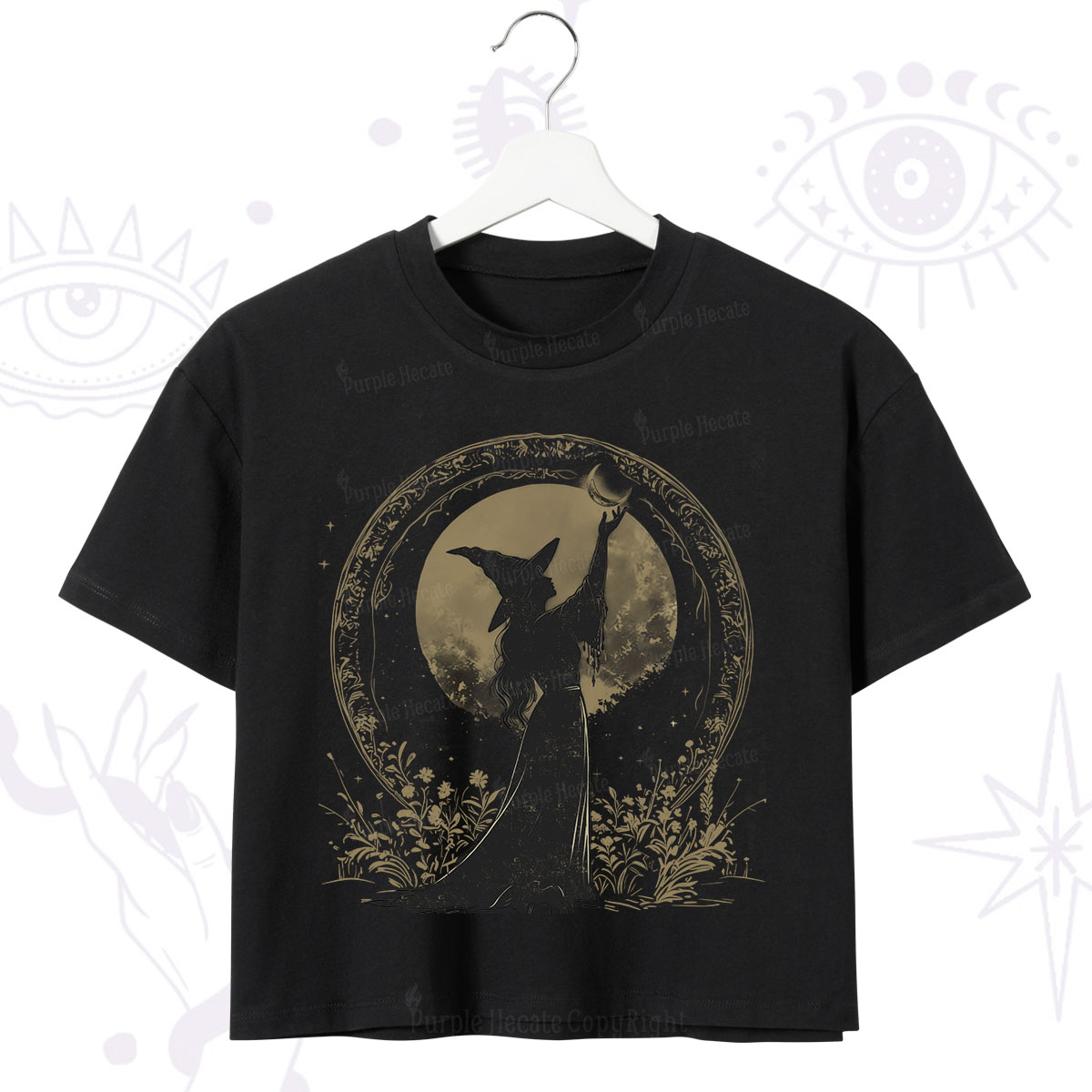 Purplehecate The Moon Witch Crop T-Shirt