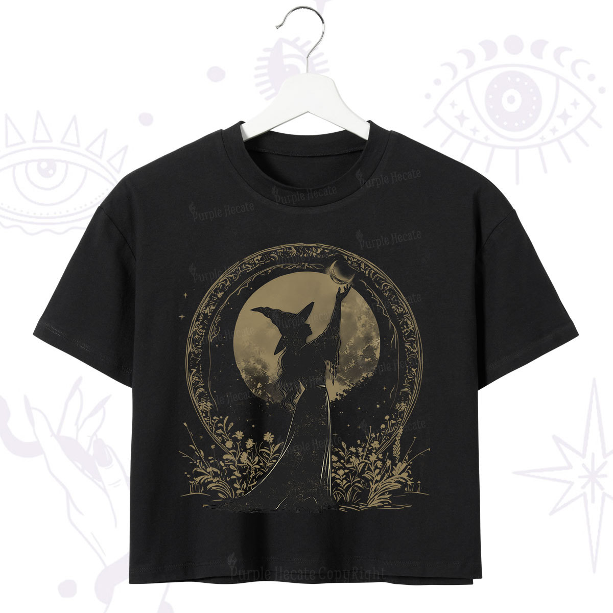 Purplehecate The Moon Witch Crop T-Shirt