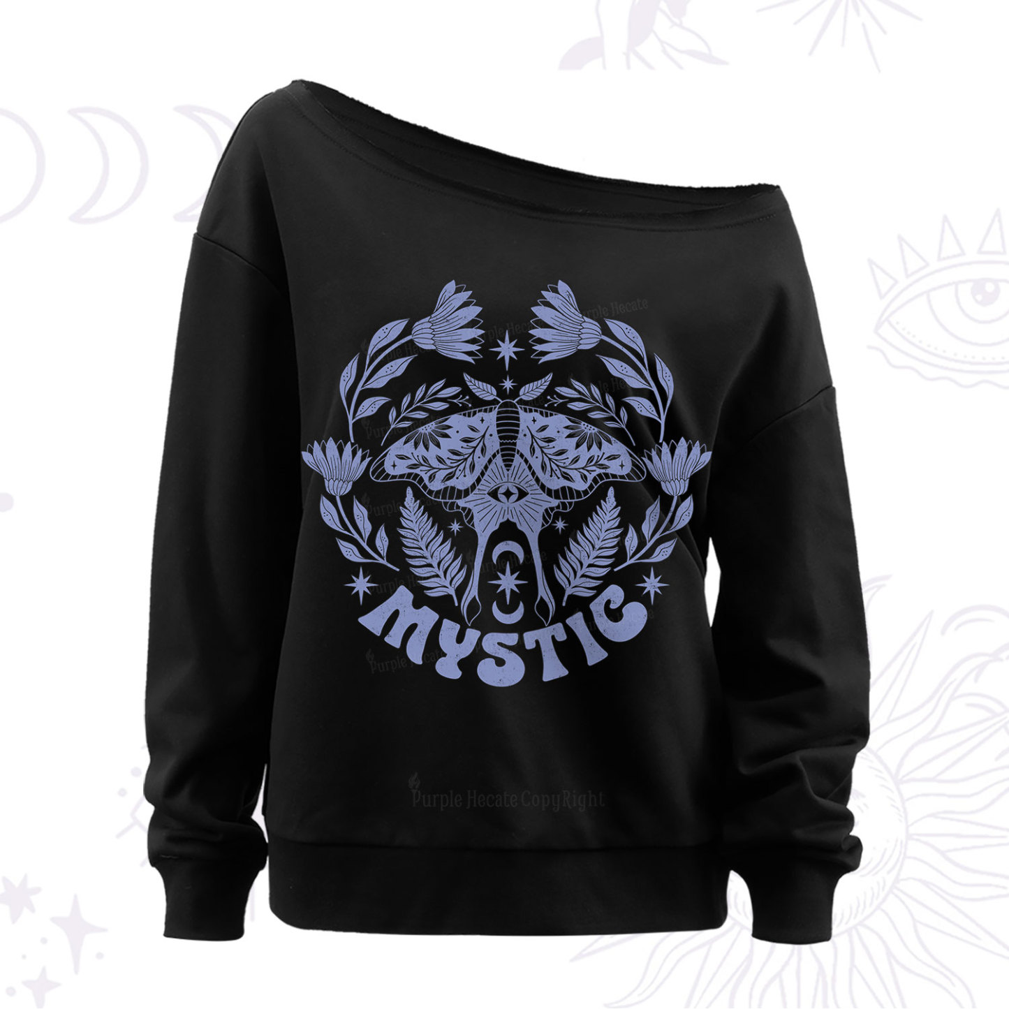 Purplehecate Mystic Moth Off The Shoulder Sweat