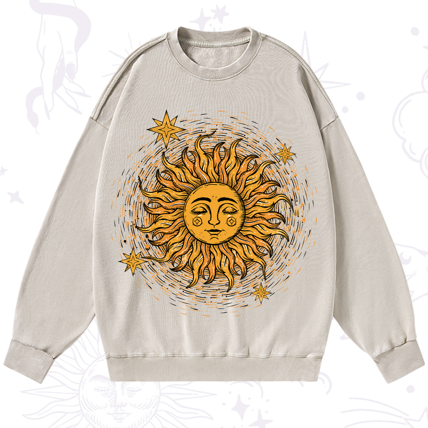 Purplehecate Celestial Sun Washed Sweatshirt