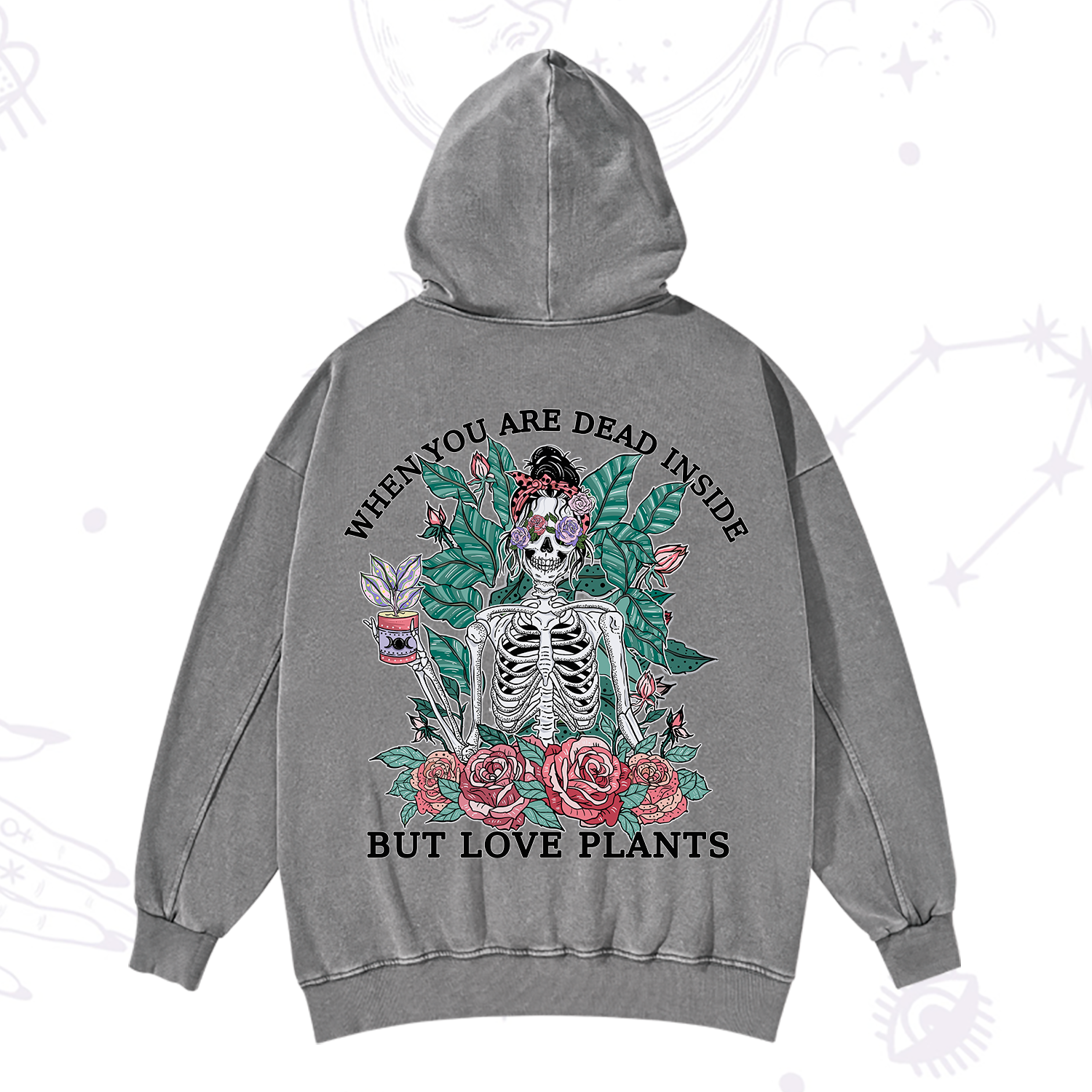 Purplehecate When You Dead Inside Washed Hoodie