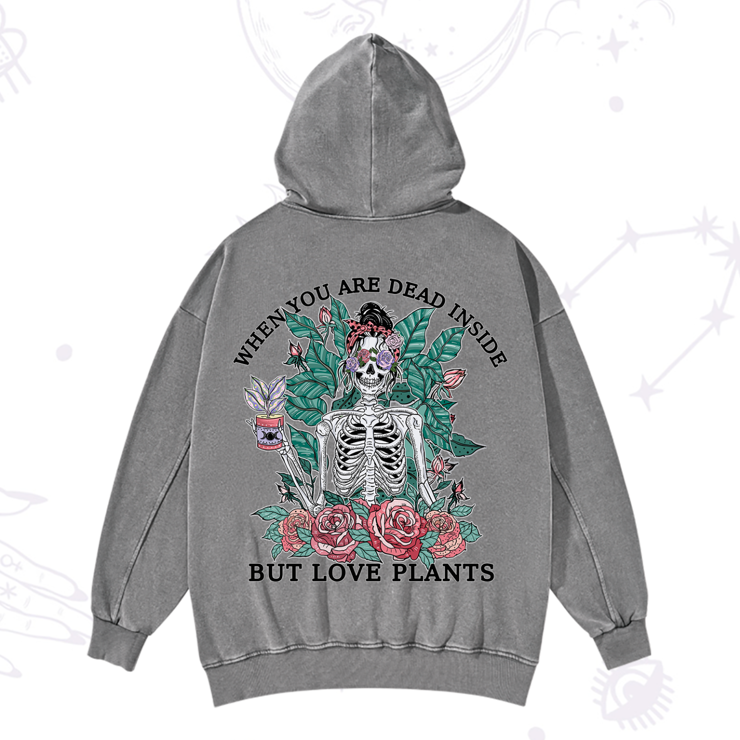 Purplehecate When You Dead Inside Washed Hoodie