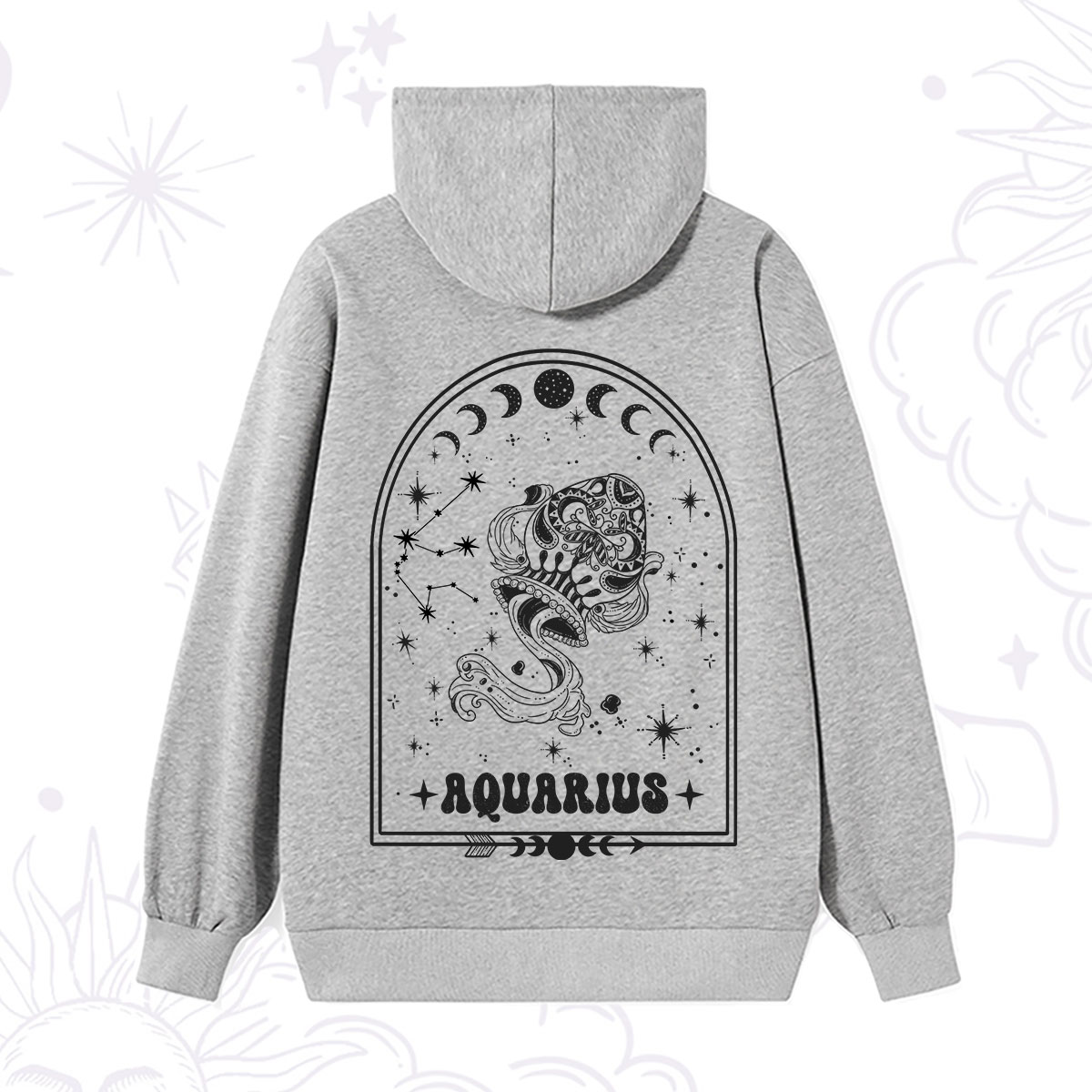 Purplehecate Zodiac Aquarius Under the Stars Hoodie