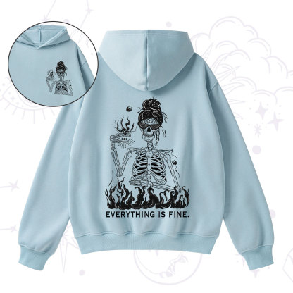 Purplehecate Everything Is Fine Fleece Hoodie Suit