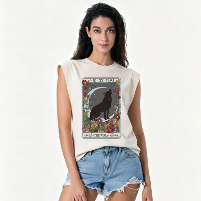 Purplehecate The Wolf Tarot Vintage Washed Tank