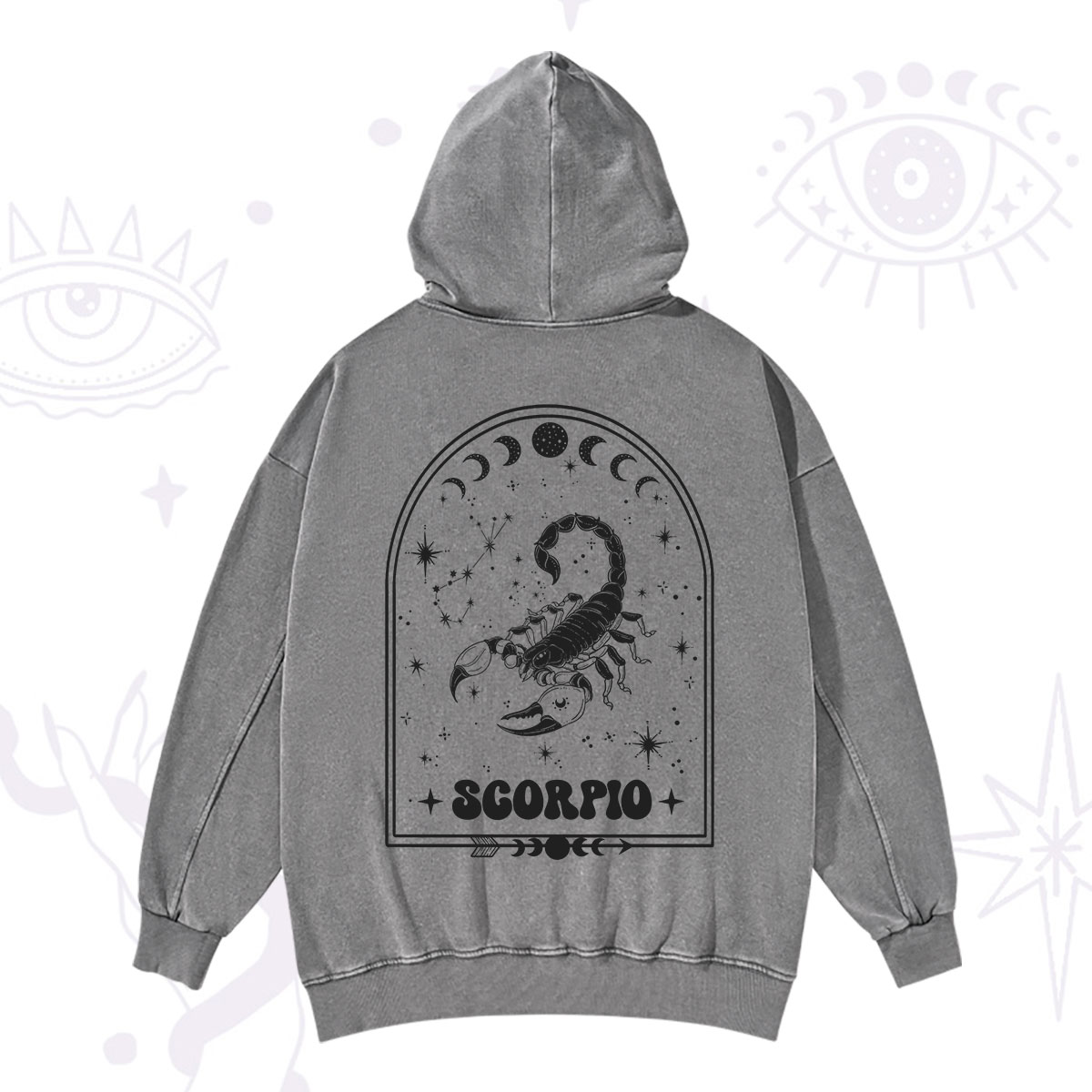 Purplehecate Zodiac Scorpio Under the Stars Washed Hoodie