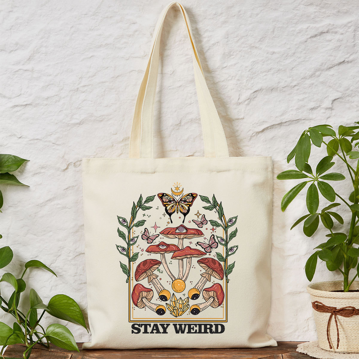 Purplehecate Stay Weird Tote Bag
