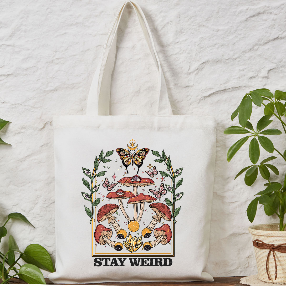 Purplehecate Stay Weird Tote Bag