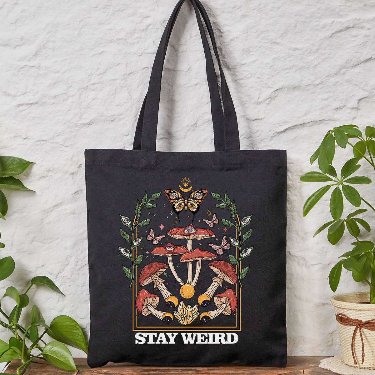 Purplehecate Stay Weird Tote Bag