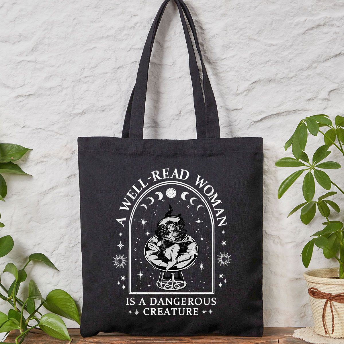 Purplehecate A Well Read Woman Bookish Tote Bag