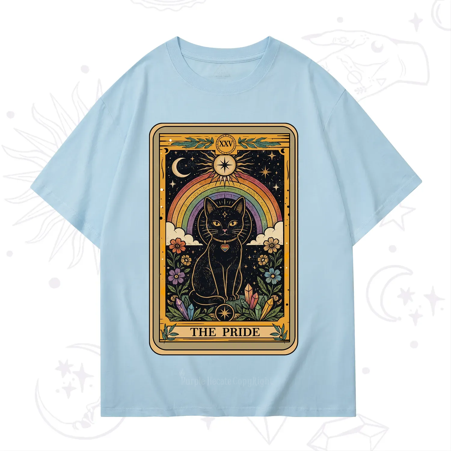 Purplehecate The Pride Black Cat Tarot T-Shirt
