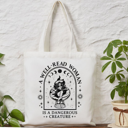 Purplehecate A Well Read Woman Bookish Tote Bag