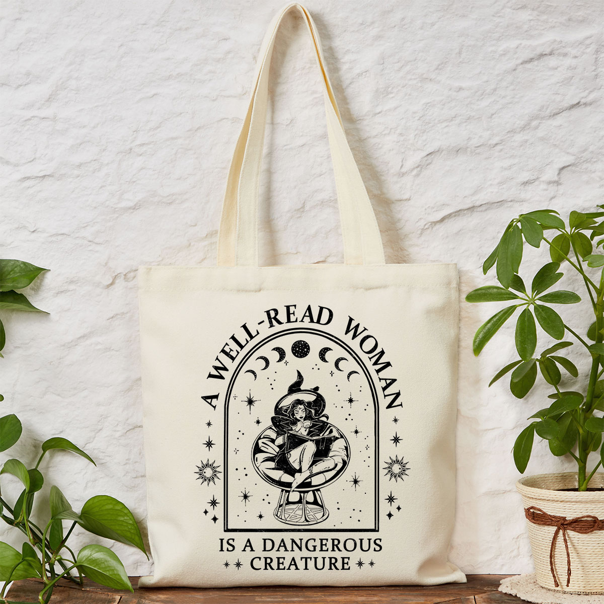 Purplehecate A Well Read Woman Bookish Tote Bag