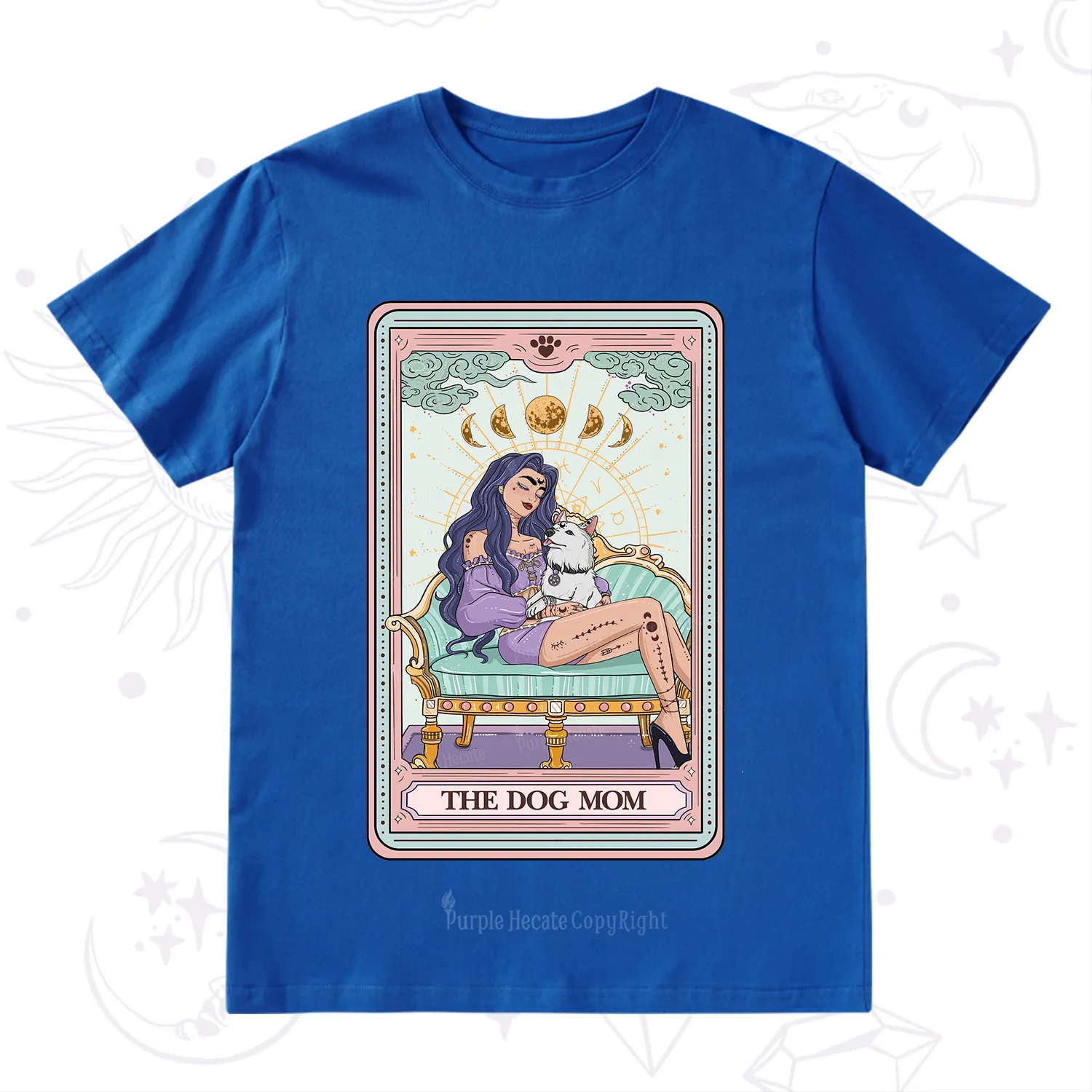 Purplehecate The Dog Mom Tarot Card T-Shirt