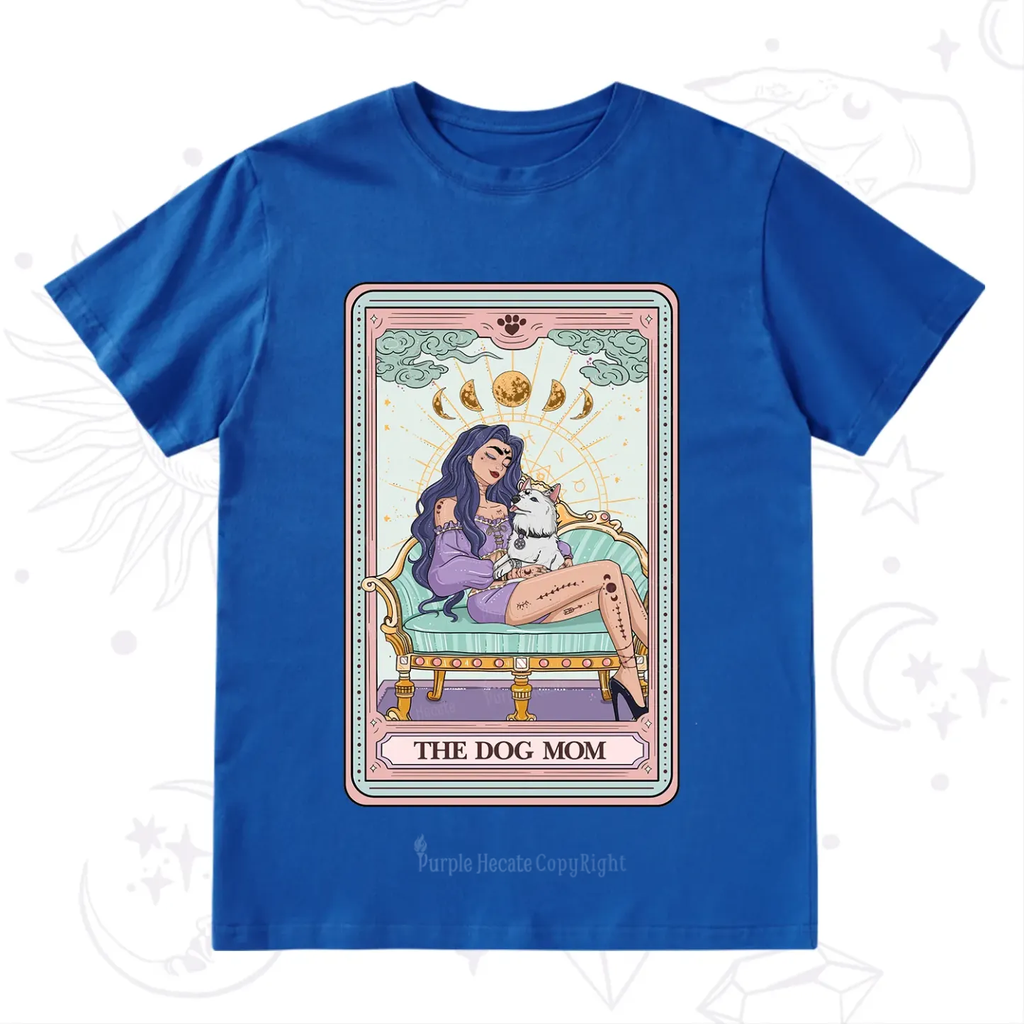 Purplehecate The Dog Mom Tarot Card T-Shirt
