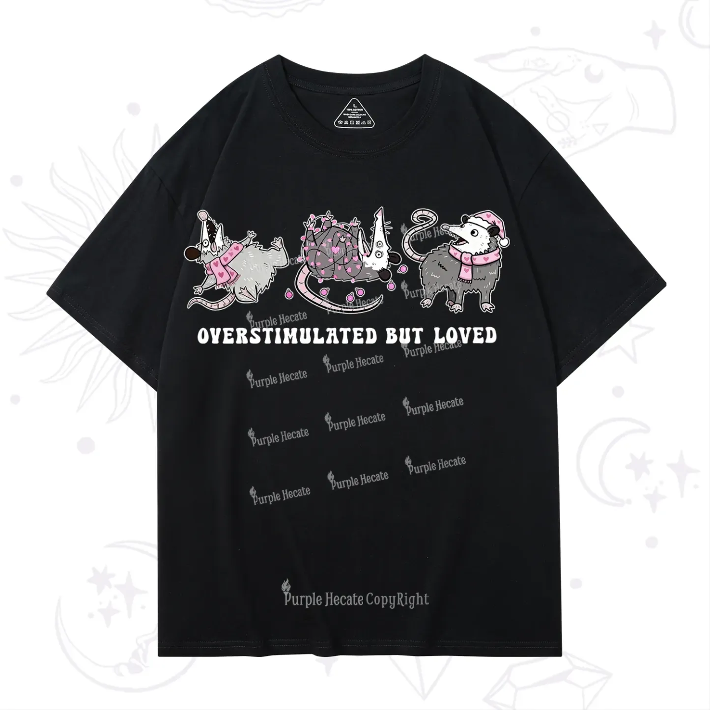 Purplehecate Overstimulated But Loved Valentine T-Shirt