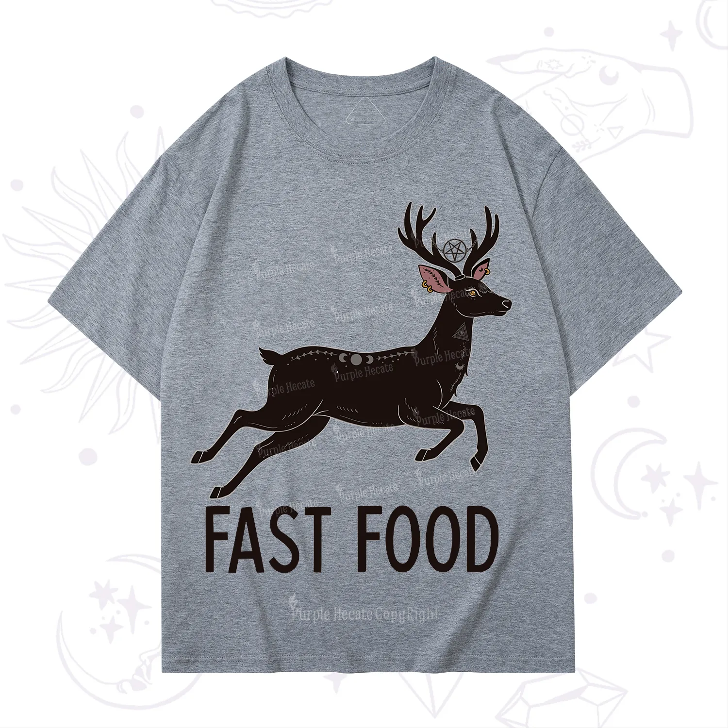 Purplehecate Fast Food Deer T-Shirt