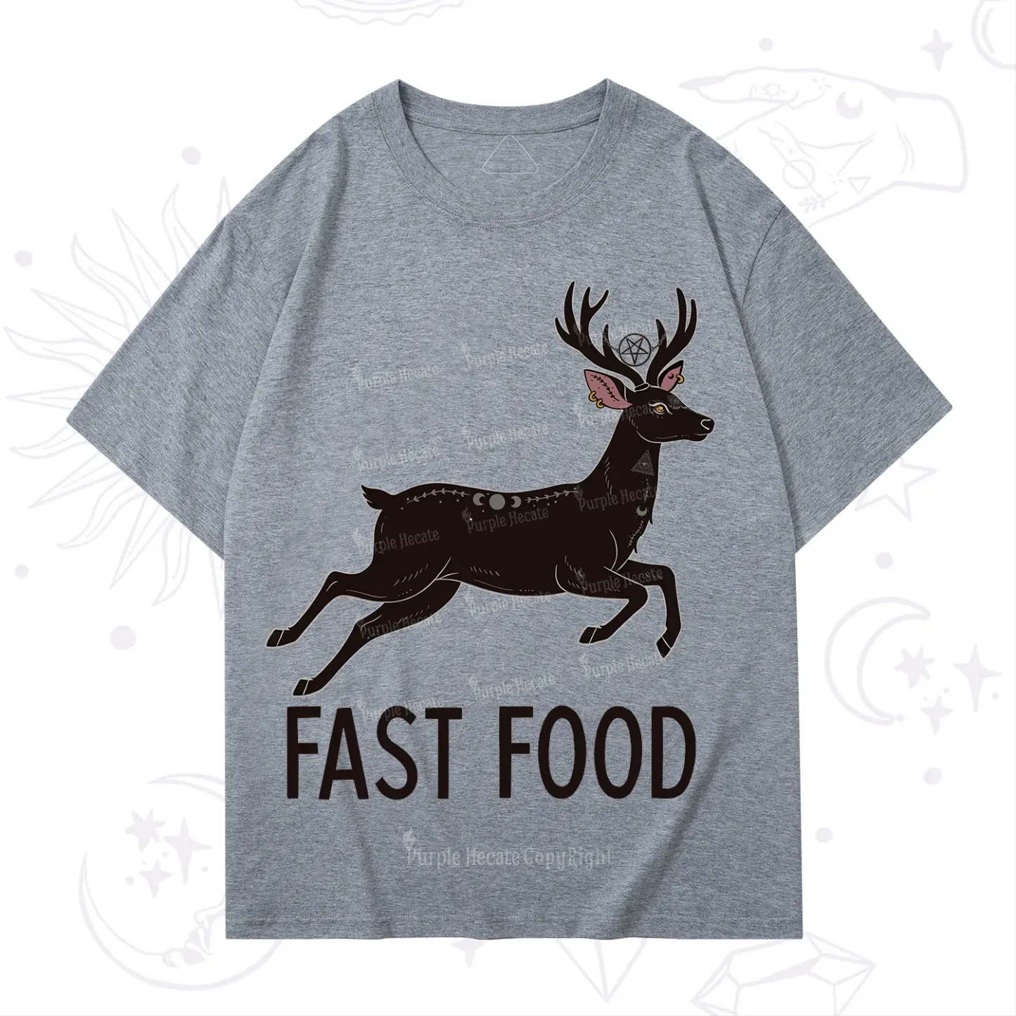 Purplehecate Fast Food Deer T-Shirt