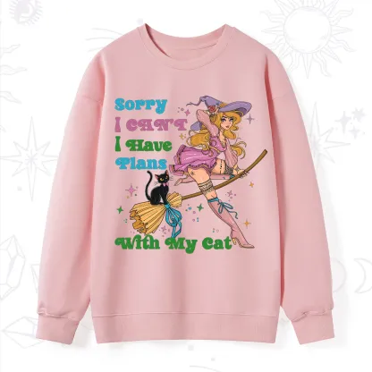 Purplehecate Sorry I Can’t I Have Plans With My Cat Sweatshirt