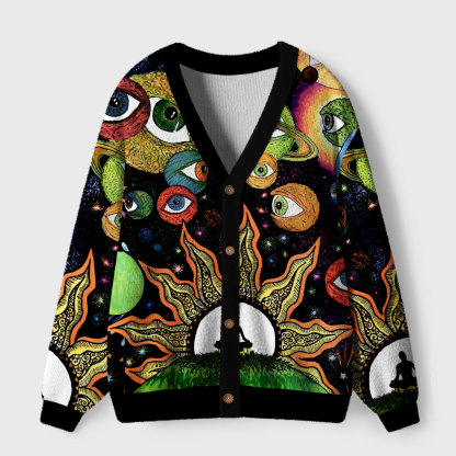 Purplehecate Inner Vision Ugly Cardigan Sweaters