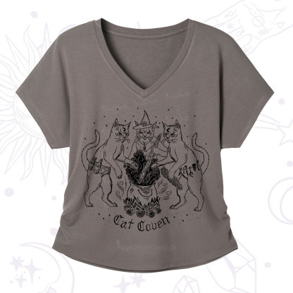 Purplehecate Cat Coven V-Neck T-Shirt