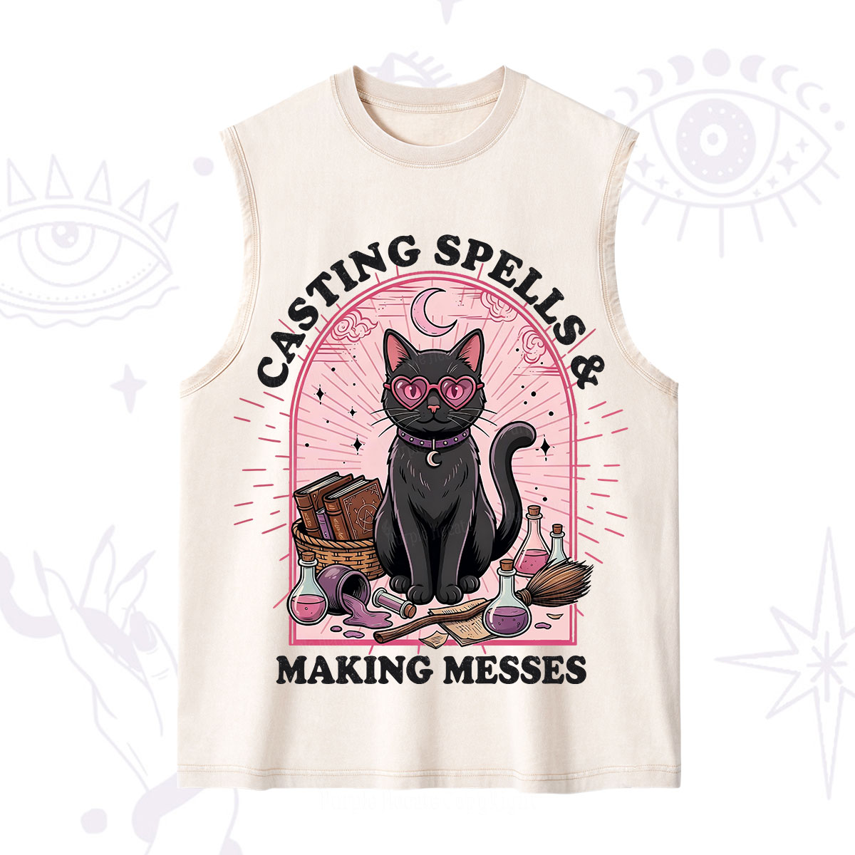 Purplehecate Casting Spells Making Messes Cat Washed Tank