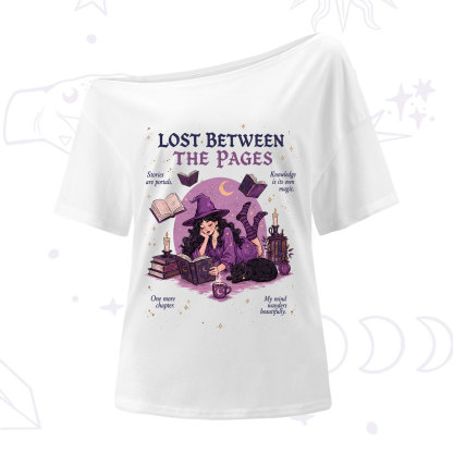 Purplehecate Lost Between the Pages One Shoulder T-Shirt