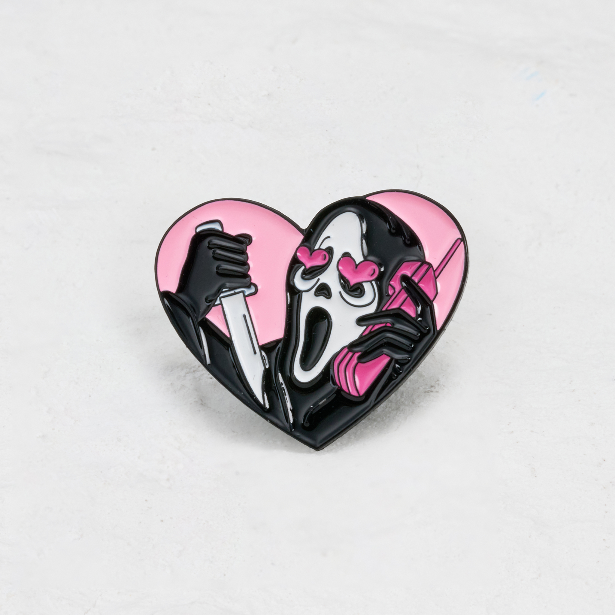 Purplehecate The Ghostface With Pink Heart Pin