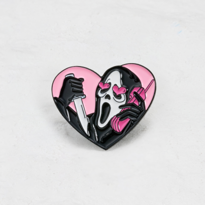 Purplehecate The Ghostface With Pink Heart Pin