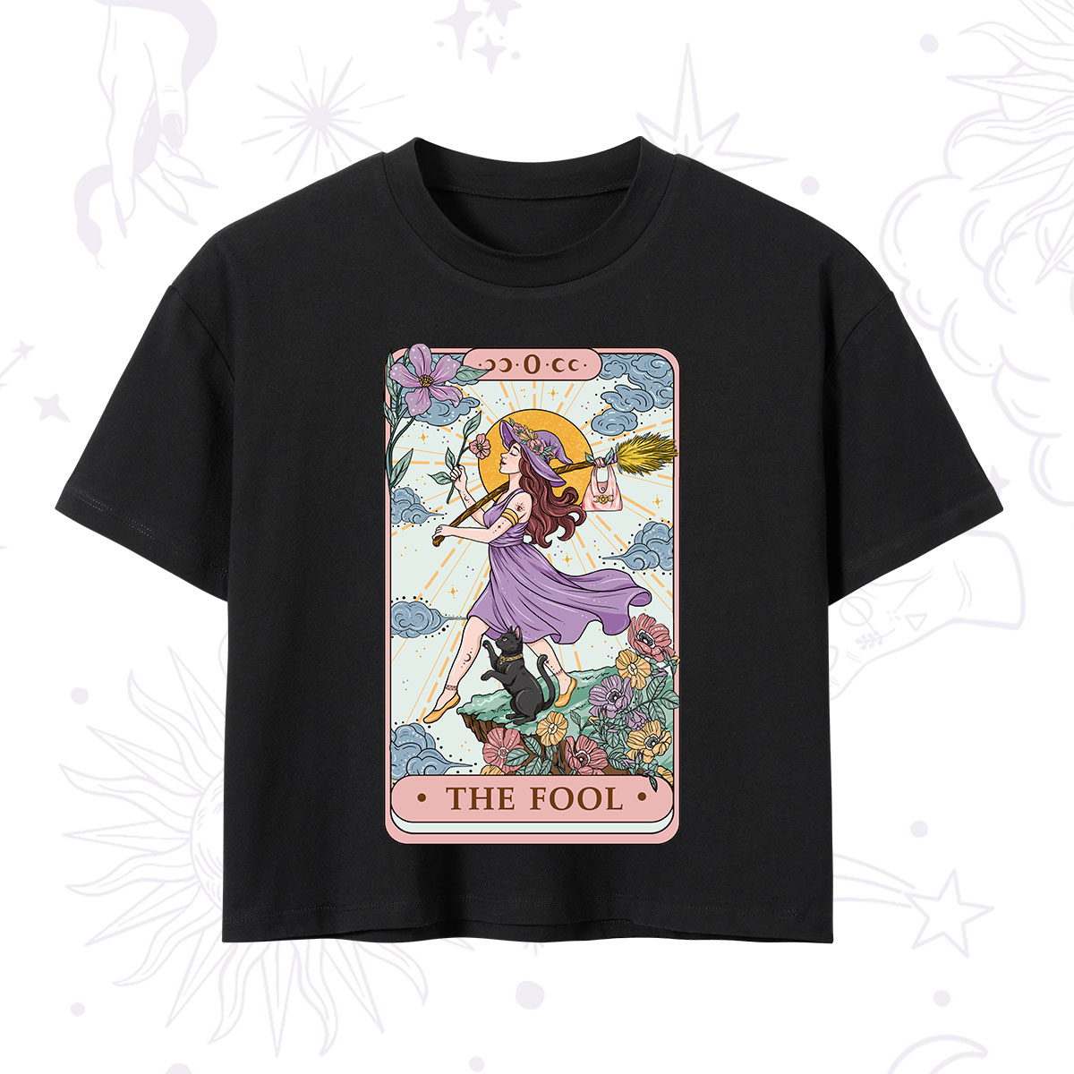 Purplehecate The Witchling Fool Tarot Crop T-Shirt