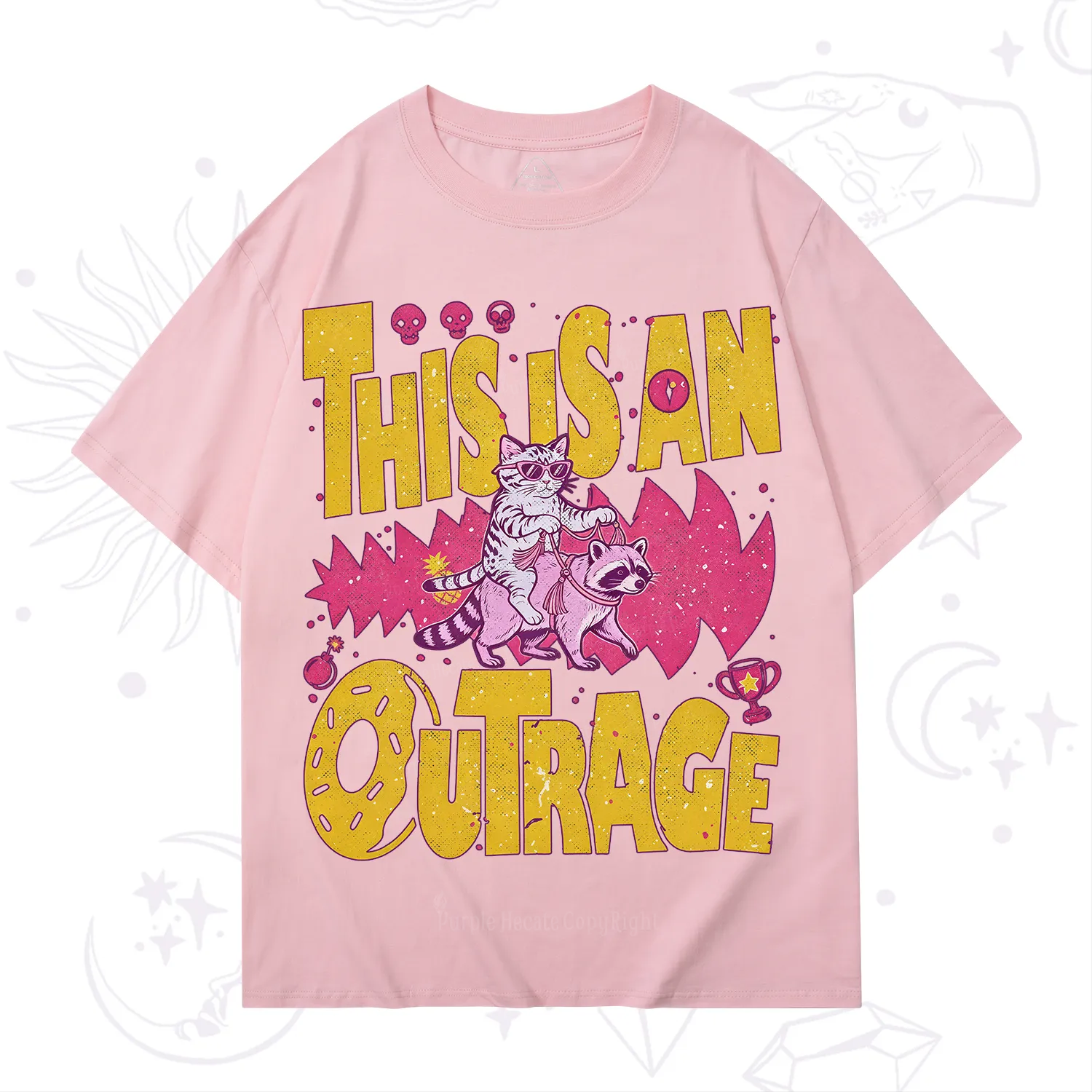 Purplehecate This Is An Outrage Angry Raccoons T-Shirt