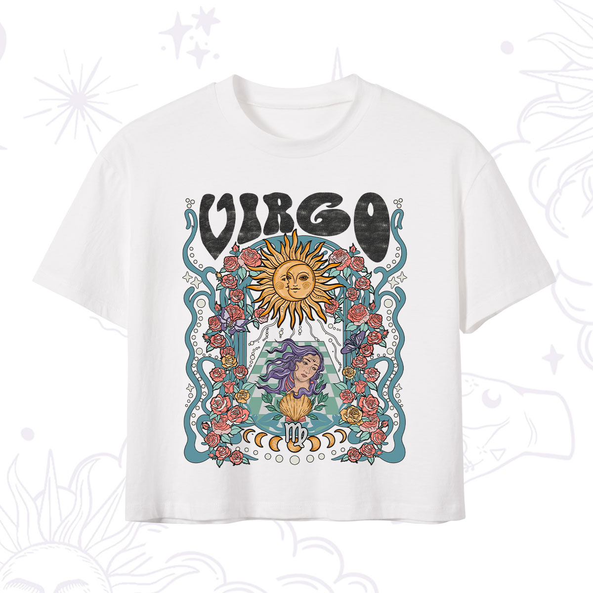 Purplehecate Virgo Spirit Zodiac Crop T-Shirt 